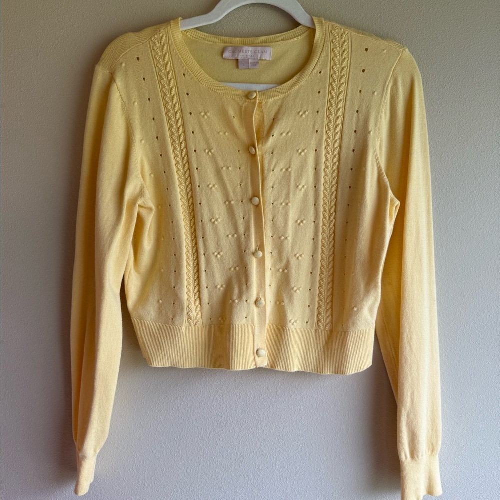 Gal Meets Glam Sunny Yellow Cardigan